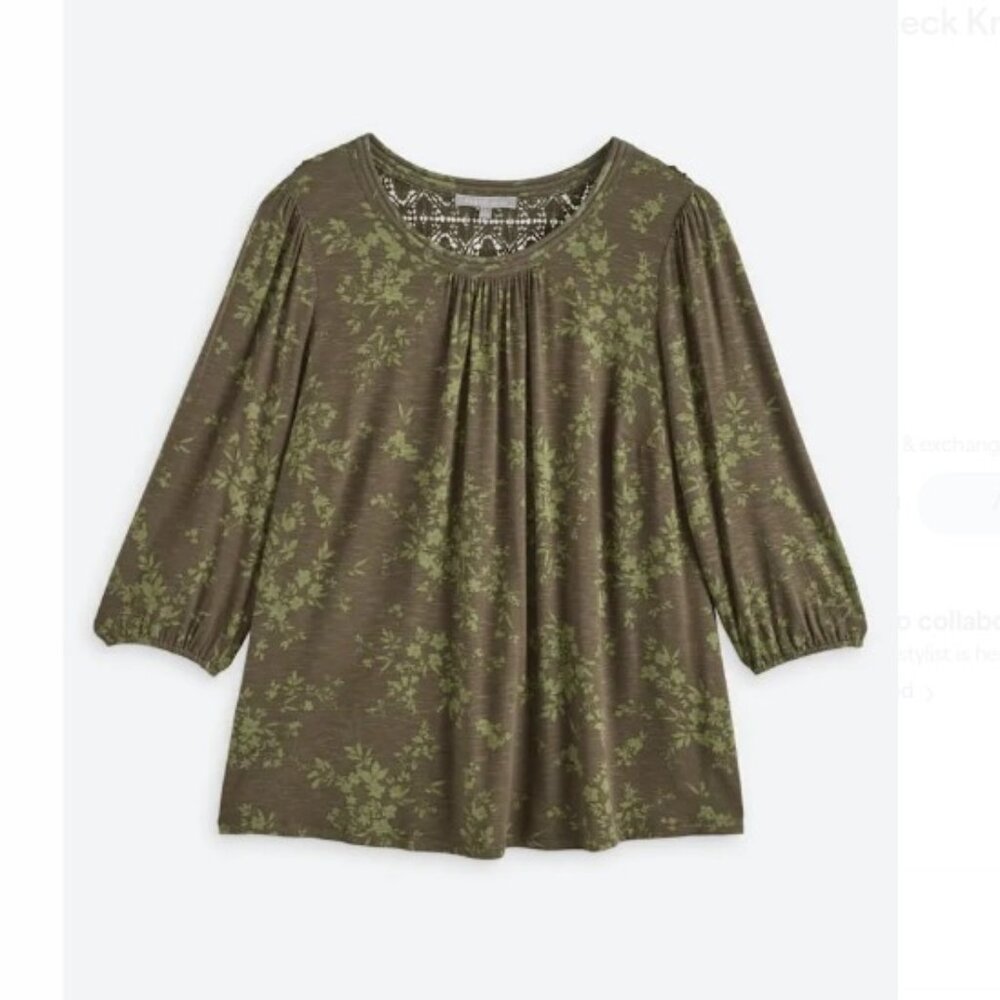 NEW! Daniel Rainn Reign Pleated Neck Knit - Size 3X